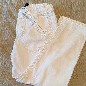 J CrewWhite Drawstring Jeans